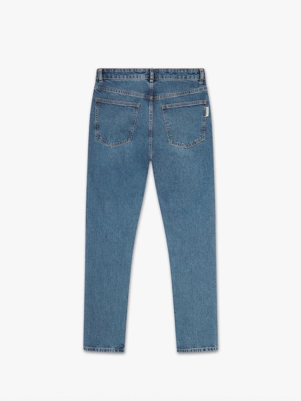 Straight-Leg Men's Jeans in Mid Blue